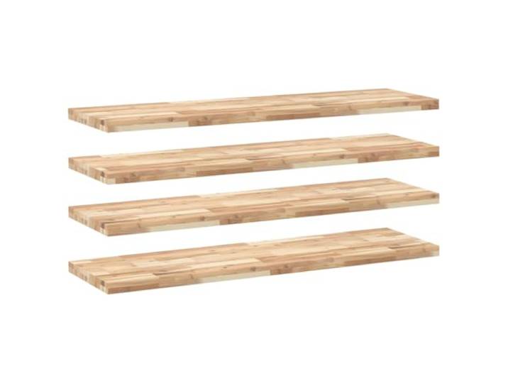 HKTMGDNG Schweberegale 4er Set 140x40x4 cm Massivholz Akazie Unbehandelt Vielseitige Echtholz Wandboards im 4er Pack für Wohnzimmer, Küche & Schlafzimmer. Gestalte individuelle DIY Muster.