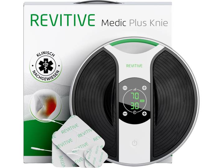EMS-Gerät REVITIVE Medic Plus Knie Durchblutungs-Stimulator , grün, Elektro-Muskel-StimulationsgeräteB:36cm H:8cm L:36cm, EMS-Gerät, Lindert Beschwerden, schlechte Durchblutung, Schwellungen, Krämpfe, B:36cm H:8cm L:36cm
