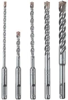 Bosch Bulldog Carbide Tipped SDS Plus Shank Multi Size in. Dia. Hammer Drill Bit 5 pc.