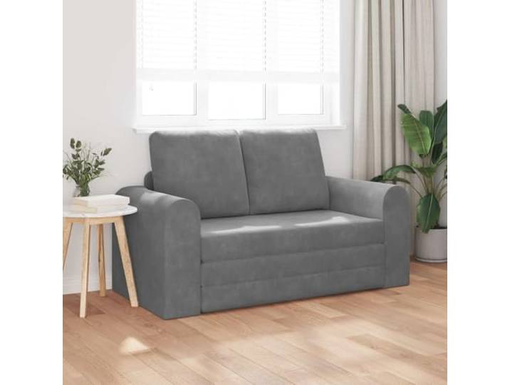 KTHLBRH Schlafsofa dunkelgrau 148 cm Samt Minimalistisches Design, weiche Oberfläche, für modernes Wohnzimmer, 71 x 83 cm