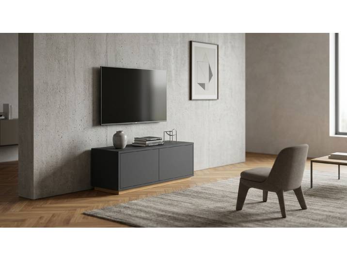 Lowboard schwarz Premium Dekore Schwarz