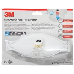 3M Aura 9322+ Feinstaubmaske FFP2 NR D mit Ventil (2er-Pack)