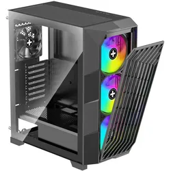 Xilence Xilent Breeze II ATX PC Case black (ATX, mATX, Mini-ITX), PC Gehäuse, Schwarz