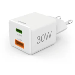 HAMA Schnellladegerät, 1x USB-C, 1x USB-A, 30W PD