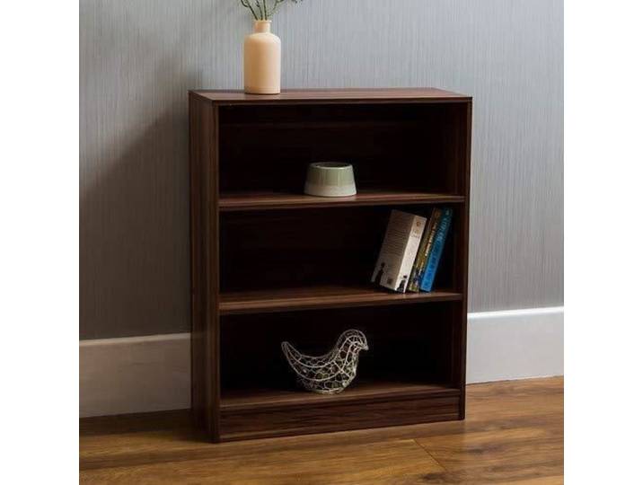 Bibliothèque Basse Cambridge - Home Discount - Noyer - 3 étagères