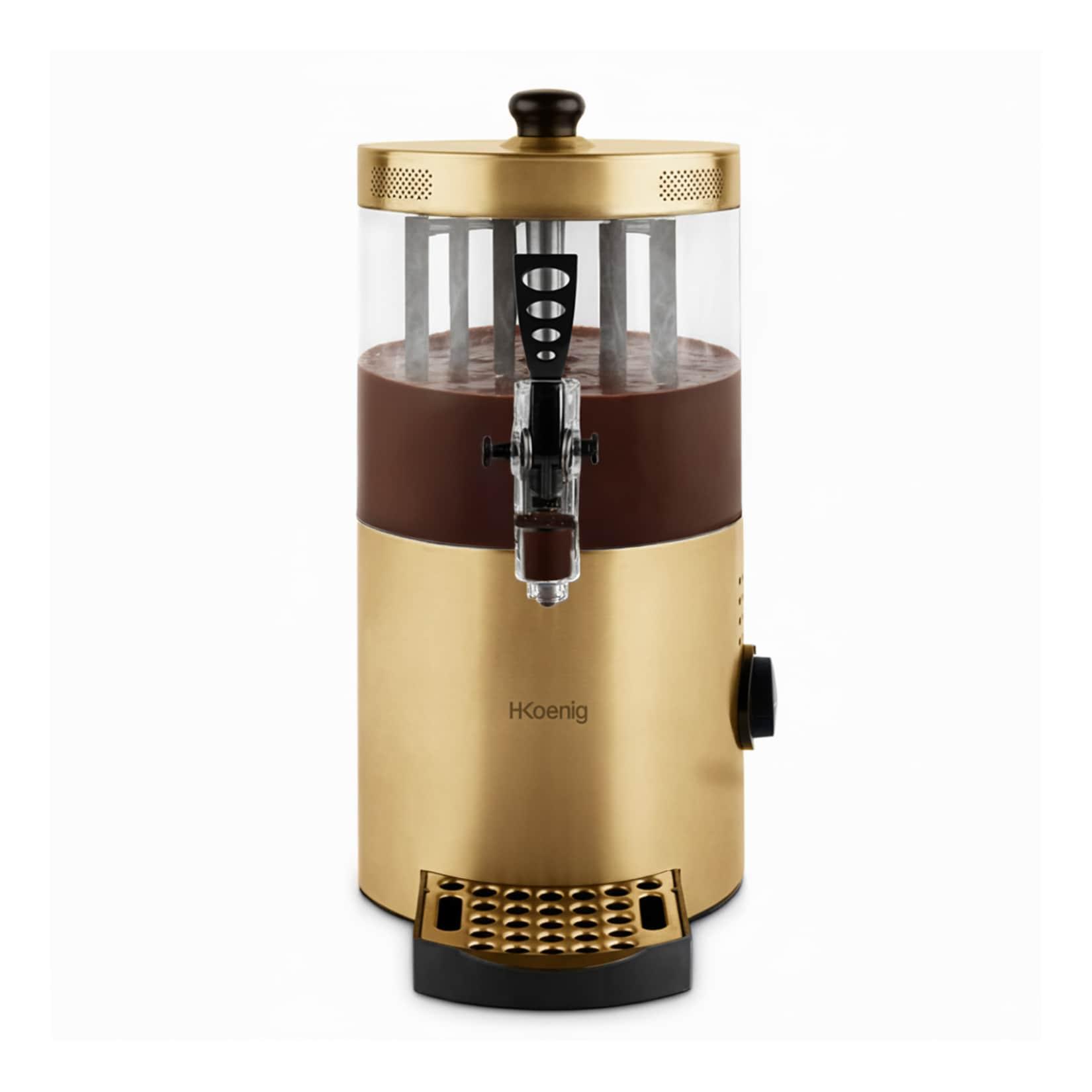 H. Koenig Heiße Schokolade Spender SHK804 / Edelstahl / 3 L / Gold / bis zu 90°C / 1200 W