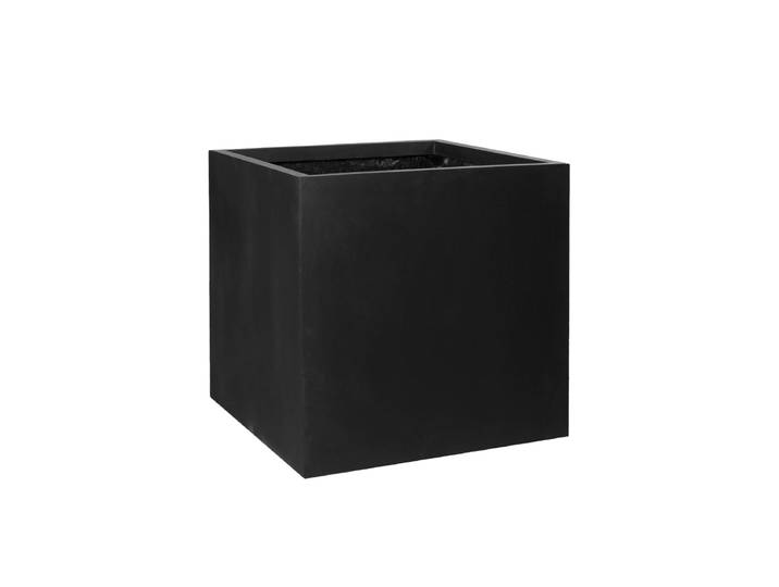 Hochwertiger In-/Outdoor Blumentopf „Natural Block“ Schwarz 70 x 70 x Höhe 70 cm Pottery Pots