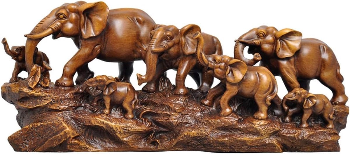 Bronskleurige Olifant Beeld voor Woondecoratie