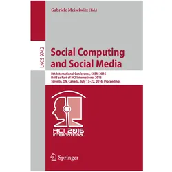 Social Computing and Social Media, Fachbücher von Gabriele Meiselwitz