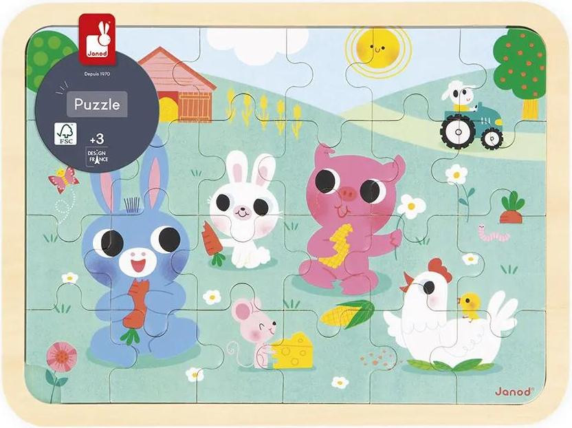 Janod Puzzel Boerderij, meerkleurig