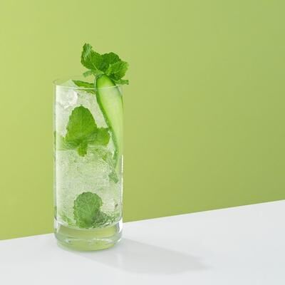 JoyJolt Faye 13 oz Highball Glasses Set of 6 Drinking Glasses - 13 oz
