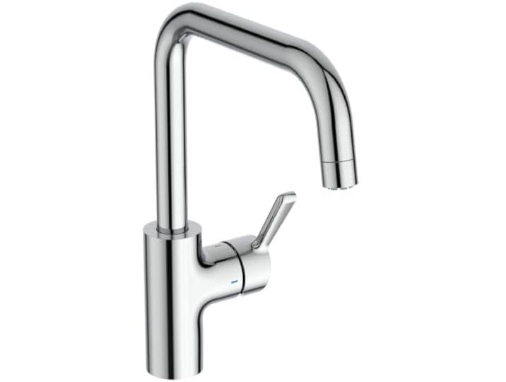 Ideal Standard Ceralife Küchenarmatur, U-Auslauf, Niederdruck – Chrom Wassersparende Armatur, 360° schwenkbar, EasyFix+ Schnellmontagesystem