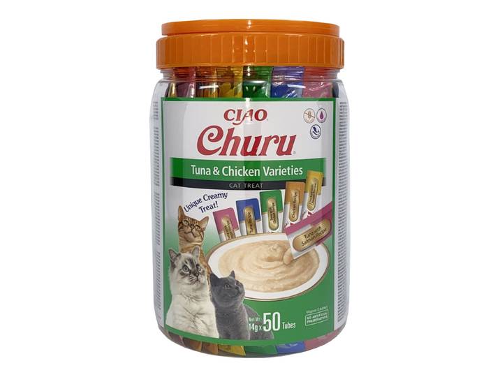 INABA Churu meerverpakking tonijn en kip 50 stuks