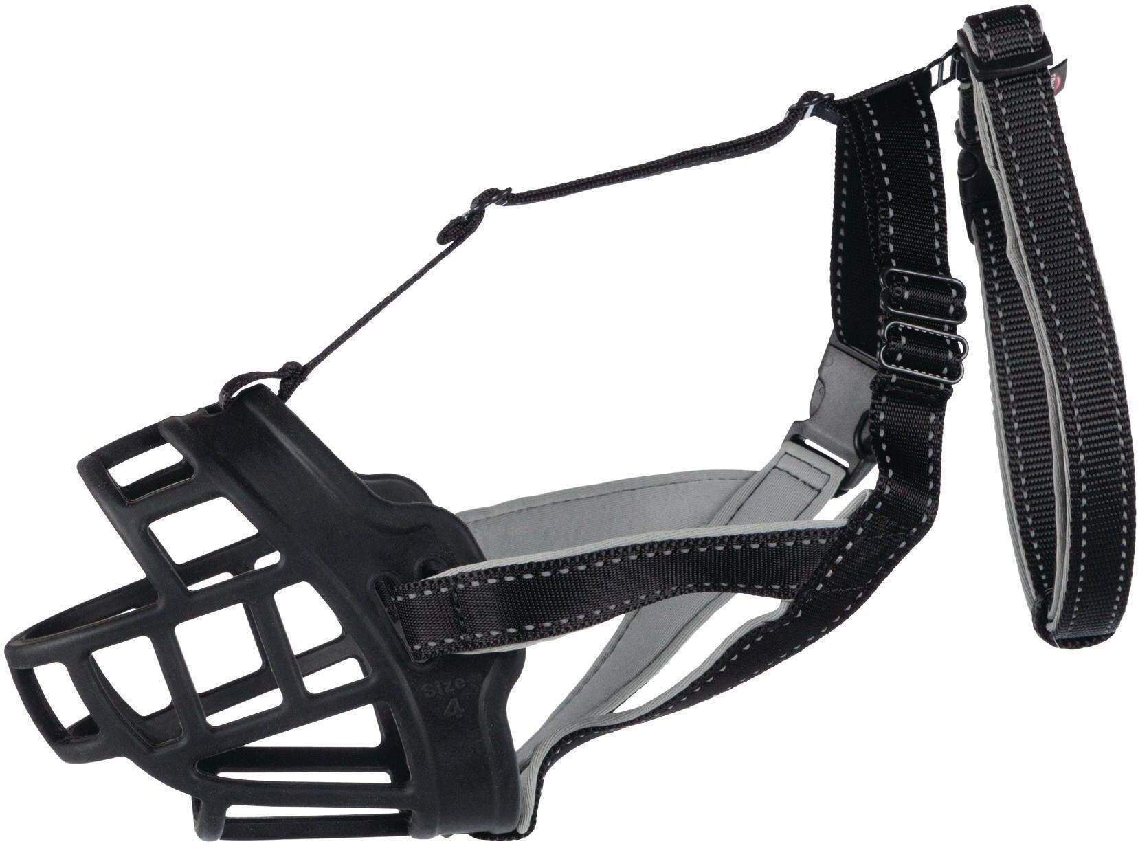Maulkorb TRIXIE "Muzzle Flex L-XL", schwarz, Umfang: 36cm, Kunststoff, Maulkörbe, Maulkorb schwarz Umfang: 36cm