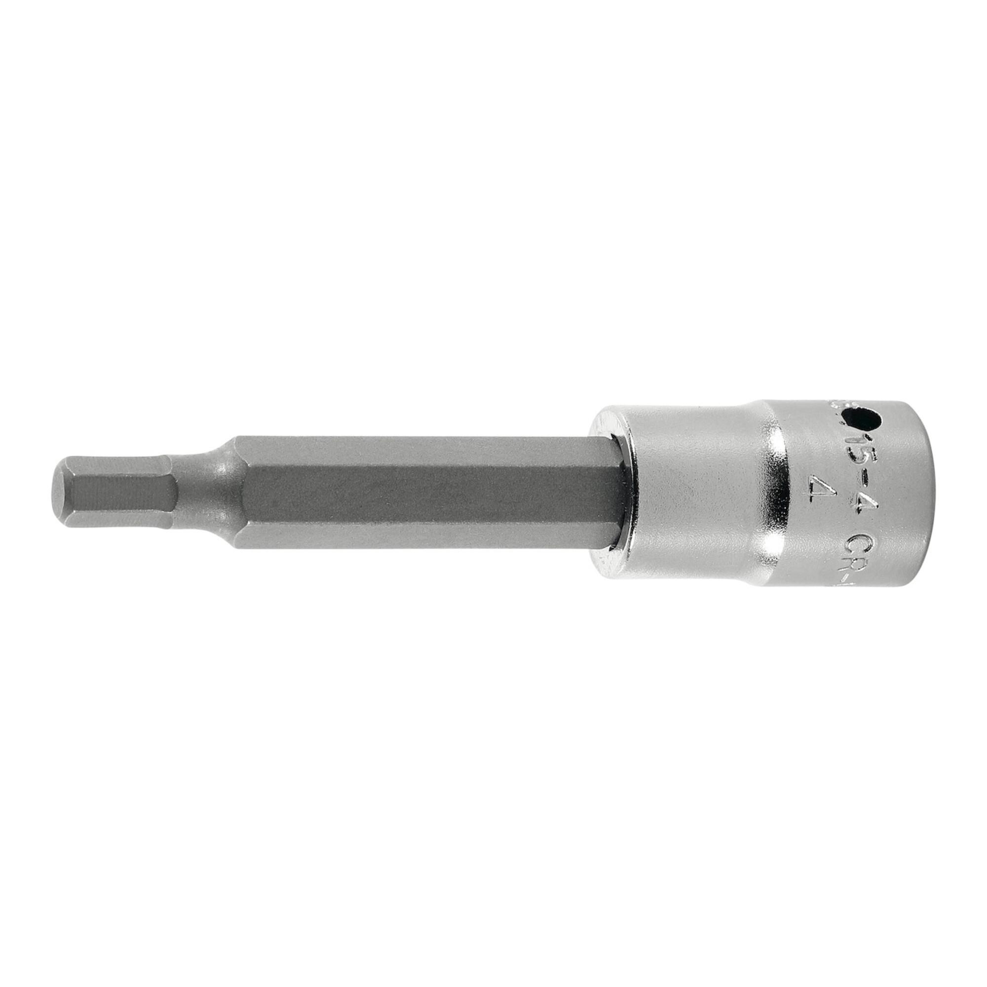 HOLEX Sechskant-Schraubendreher-Einsatz 1/4 lang Ø4mm aus Chrom-Vanadium-Stahl mattverchromt für Schraubendreher, 631715 4)