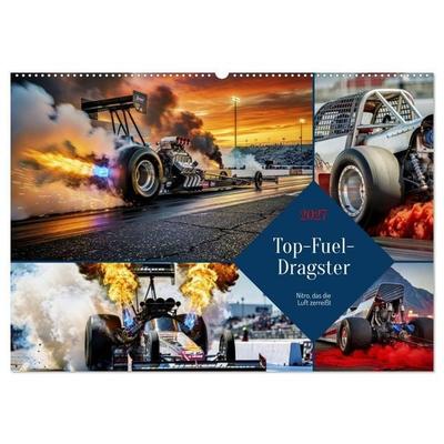Top-Fuel-Dragster (Wandkalender 2027 DIN A2 quer), CALVENDO Monatskalender