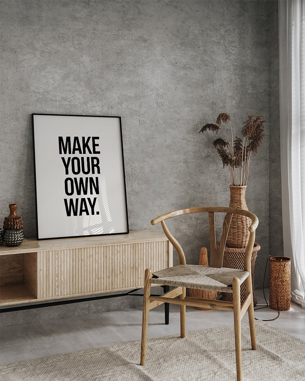 home24 Kunstprint Make Your Own Way, Meerdere kleuren, B: 52 cm, H: 62 cm