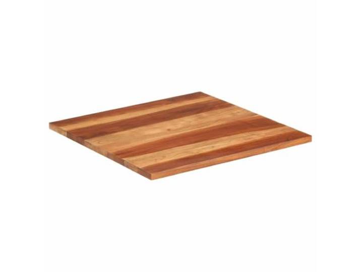 GFDWPUY Akazienholz Tischplatte 70x70 cm Massiv 25-27 mm Dicke, Rustikaler Look, Kombinierbar mit Tischbeinen, Für Esszimmer Und Gastronomie