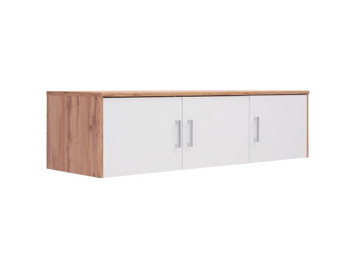 Xora Aufsatzschrank, Weiß, Eiche Wotan, 157x43x54 cm, Schlafzimmer, Kleiderschränke, Schrankzubehör, Aufsatzschränke