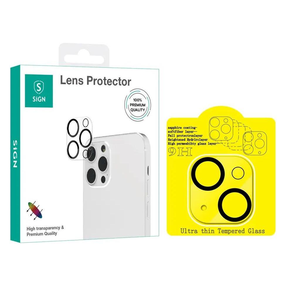 SIGN Lens Protector Tempered Glass for iPhone 15 & iPhone 15 Plus (Apple iPhone 15, Apple iPhone 15 Plus) (SN-LSIP15)