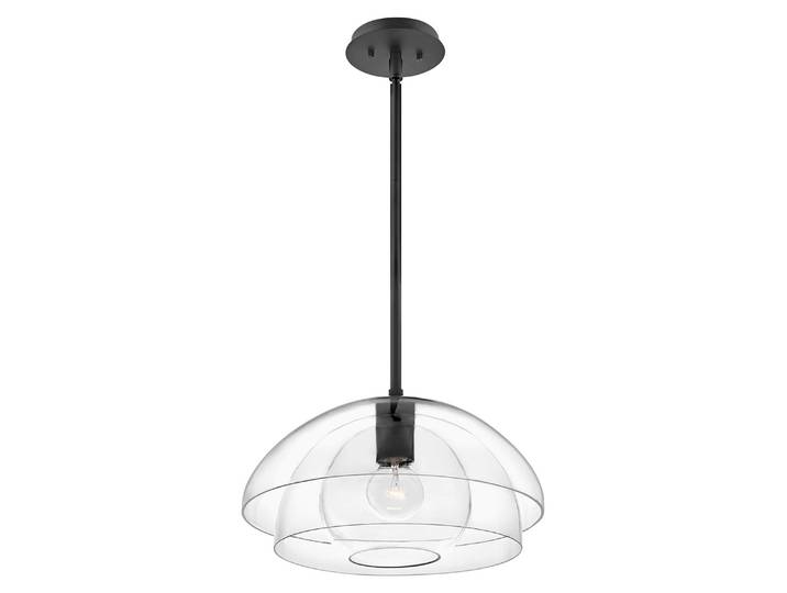 Lustre Lotus noir 1xE27x60W en verre\, dimensions : 106\,6 x 40\,7 x 40\,7 cm\, IP20\, Quintiesse