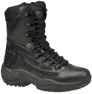 "Reebok Work RAPID RESPONSE 8"" - Mens 7.5 Black Boot Medium"