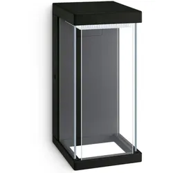 Philips Outdoor Wandleuchte Kyrie schwarz 12W, 2700 Kelvin warmweißes Licht, IP44