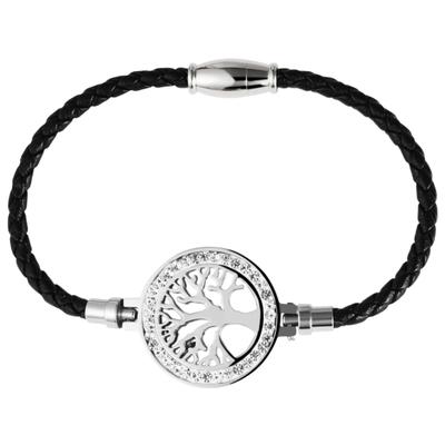 Armreif ADELIA´S "Damen", schwarz, Armbänder, Damen, 18cm, Leder, Armreif, Ein stilvolles Geschenk für besondere Momente
