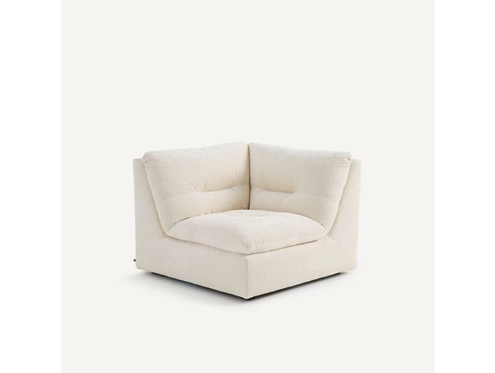 AM.PM Angle 90° modulable en velours chenille, GIULIANO Angle réversible Blanc