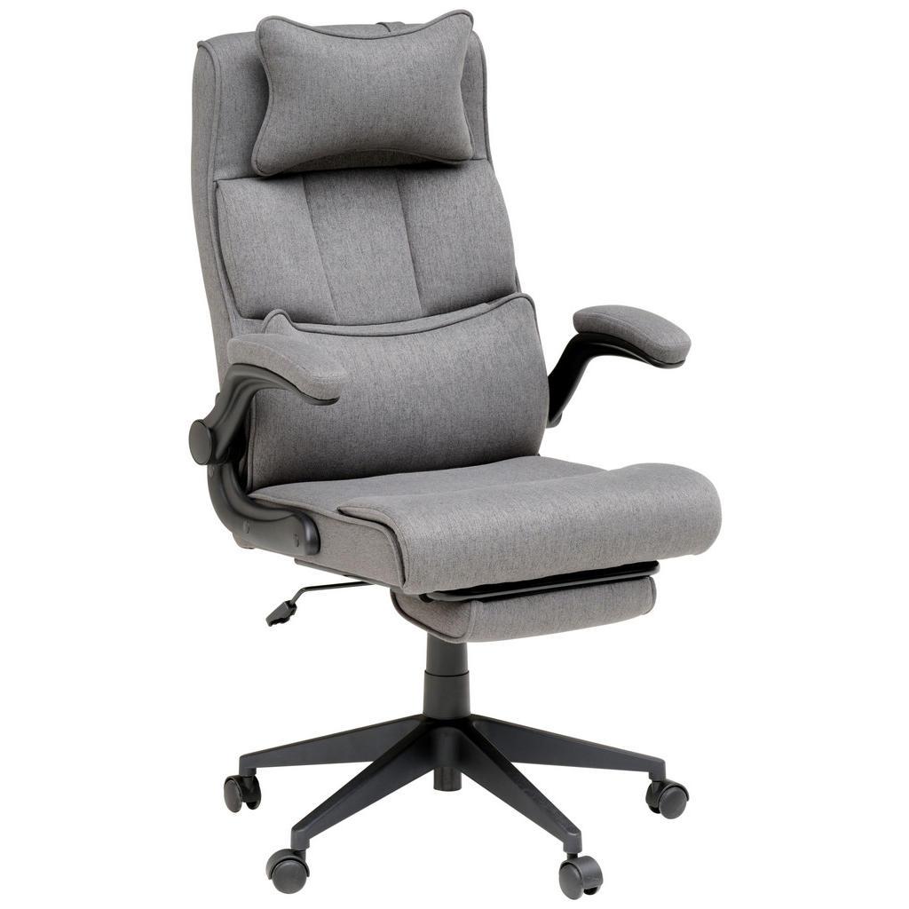 Livetastic Chefsessel , Dunkelgrau , Metall, Kunststoff, Textil , Drehkreuz , 62x112-122x65 cm , inklusive Armlehnen , Büromöbel, Bürostühle, Chefsessel