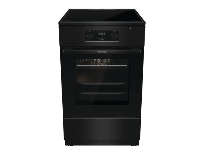 GORENJE Induktions-Standherd GEIT5C60WPG , Energieeffizienz: A, schwarz, Herdsets, Standherd mit Induktionskochfeld und Teleskopauzug, Induktions-Standherd