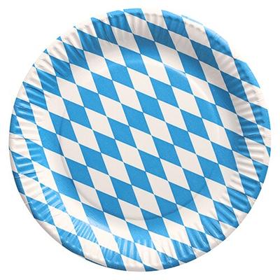 Papstar Pappteller rund Ø 23 cm "Bayrisch Blau", 10 x 50 Stück
