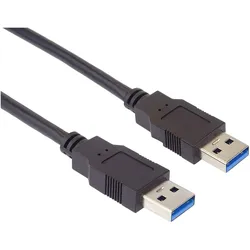 DLH USB-A M Cable To USB-A M 1m Black (1 m, USB 3.2 Gen 1), USB Kabel