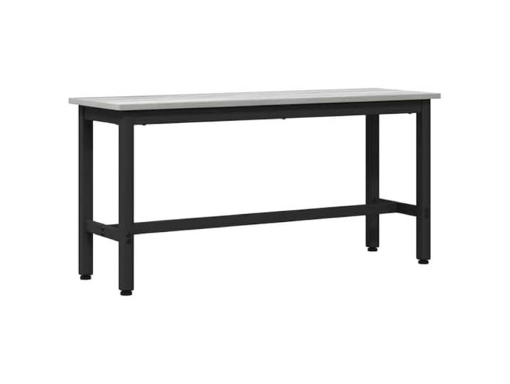 Makastle Esszimmerbank Grau Sonoma 100x32,5x48,5 cm Holz Stahl