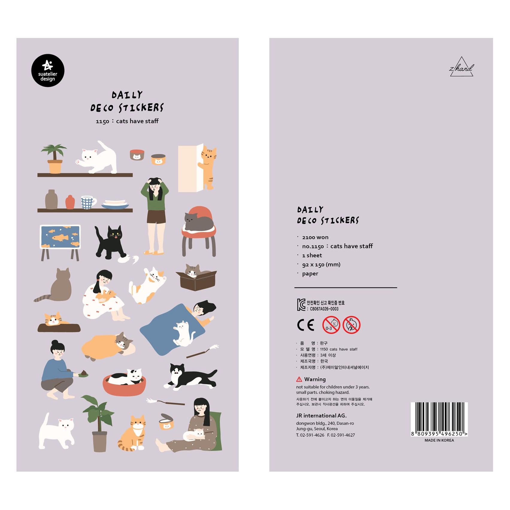 Centrum Dekorative Aufkleber von Cat Matters (10 Sticker) (1150 cats have staff)
