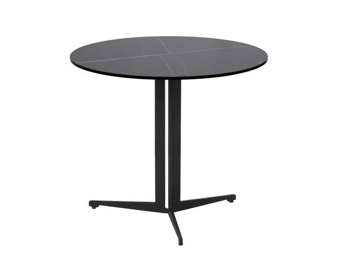 Couchtisch, Schwarz, 58x50x58 cm, Metall & Glas & Keramik, Rund, Modern, Novel
