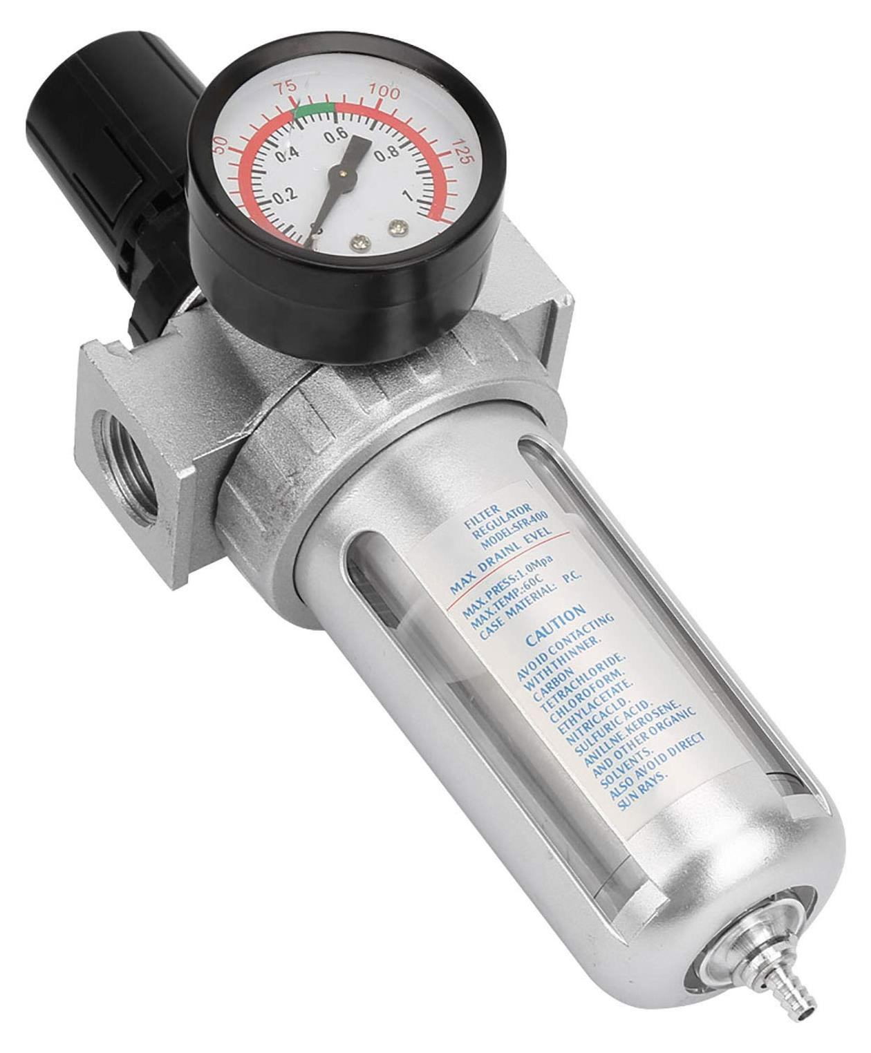 Dripio Luchtfilter met drukregelaar, 1/2 inch BSP, 0-150 psi en manometer