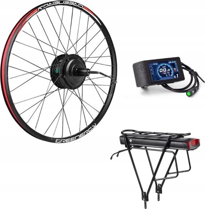BAFANG 48V 500W Fahrrad-Umrüstsatz 15AH Gepäckträgerbatterie