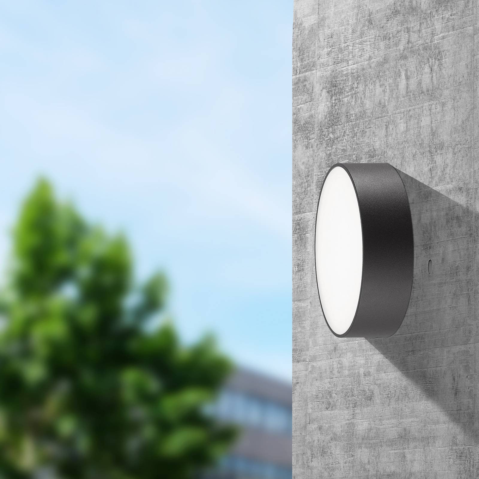 CMD 9026 LED buitenlamp, modern, zwart, aluminium, Ø 25 cm