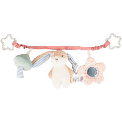 Kinderwagenkette STERNTALER "Kinderwagenkette Hase Hanni", rosa (bunt), Greifspielzeug, KinderL:55cm, Baumwolle, Polyester, mit Spiegel und Rassel, L:55cm