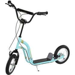 KINDERROLLER Höhenverstellbar Tretroller mit 12 Zoll Luftreifen, Kinder Roller