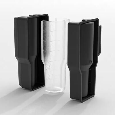 Uplift Treasures Silicone Cylinder Ice Mold For Bottles And Cups black