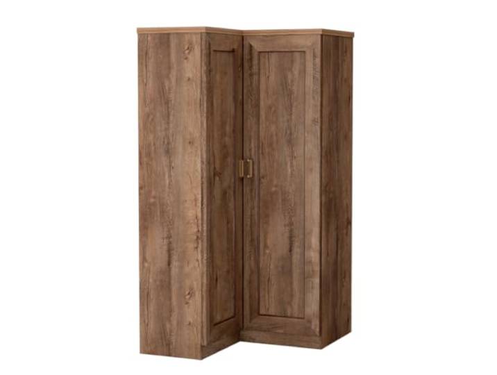 Komodee Eckschrank LEIKANGER - Dunkel-Eiche - Kleiderstange - Umgekehrt - 110 x 190 x 57 cm