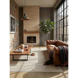 Flachgewebe-Teppich Polypropylen Beige 140x200 cm - ESERA   Kadima