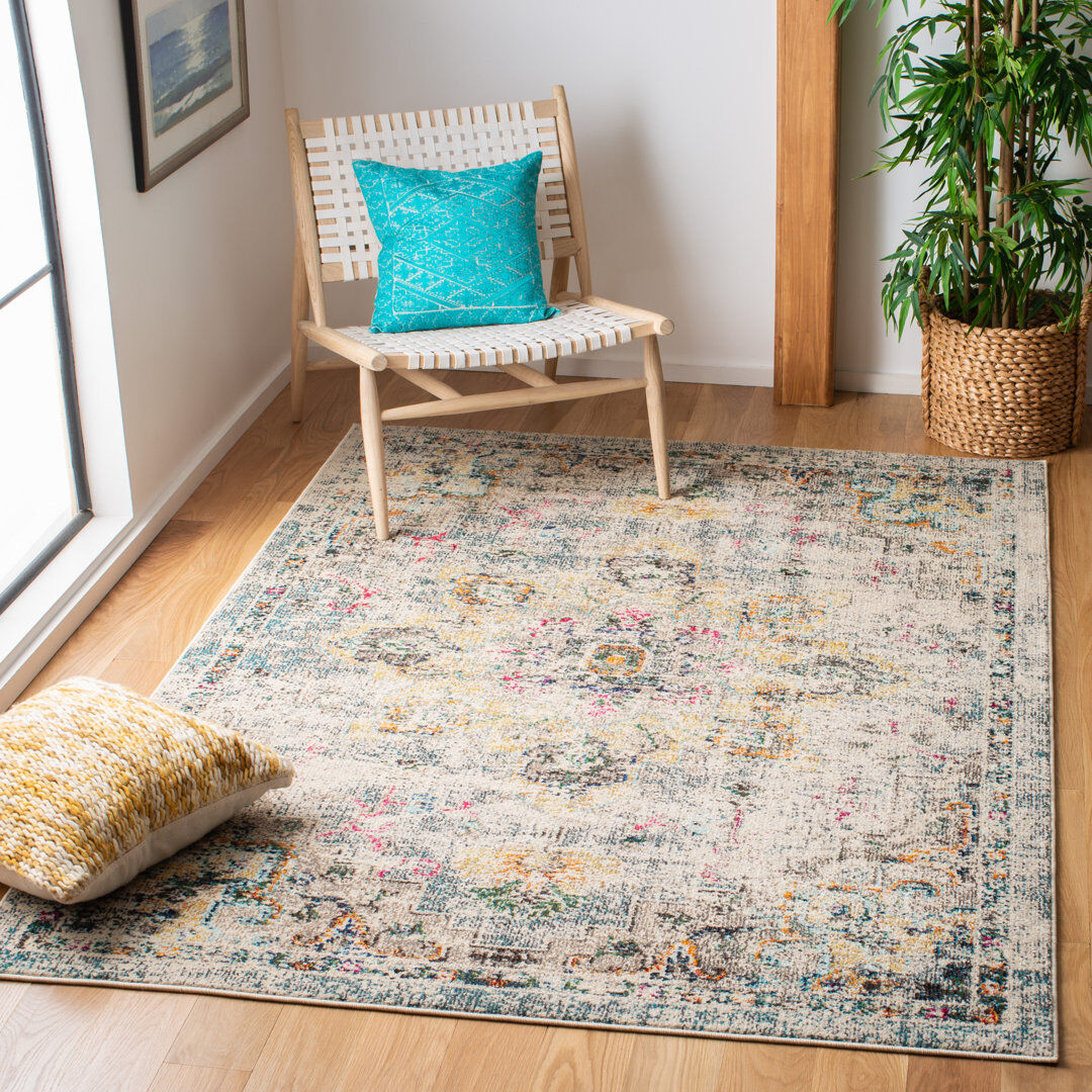 Mistana Bazzinotti Oriental Area Rug Gray Rectangle 160 x 229 cm