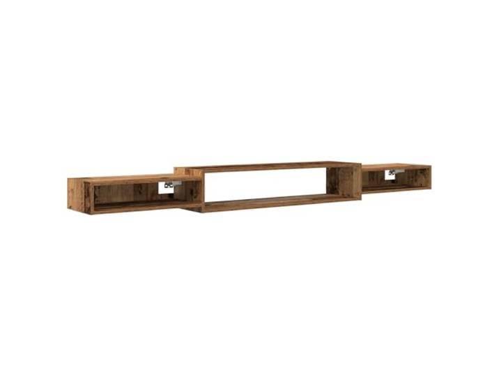 HAQWRDQSG TV Lowboard Schwebend 220cm Wandboard Altholz Drei offene Fächer bieten Platz für Mediaplayer im Wohnzimmer. Platzsparende Wandmontage erleichtert die Bodenreinigung.
