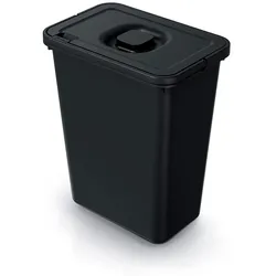 Keden Systema 10L Recycling-Mülleimer mit Deckel in Schwarz