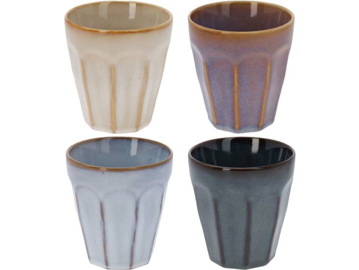 Kaffee Becher, 4er-Set, 250ml, Pastellfarben