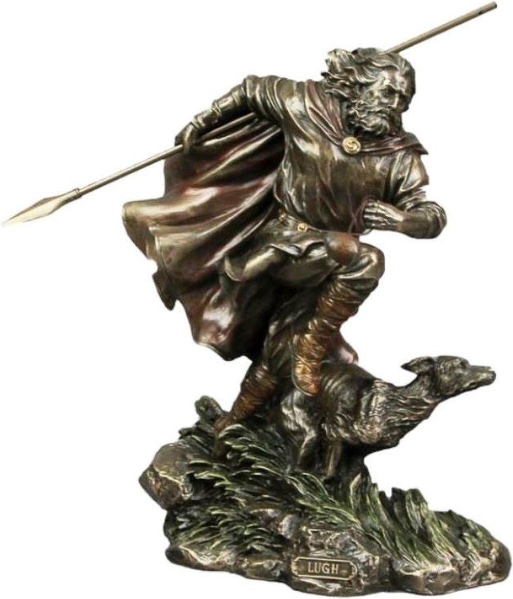 Veronese Design - Keltische God Lugh - Gebronsd beeld - H x B x D: 23 x 21,5 x 11 cm