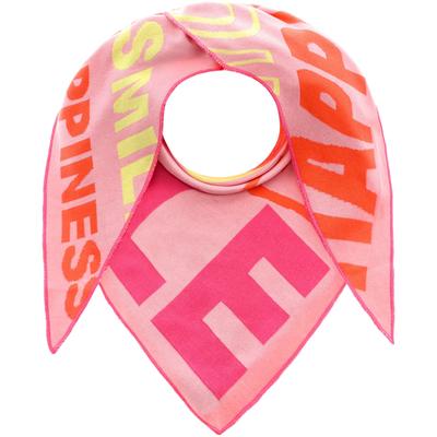 Dreieckstuch ZWILLINGSHERZ "Große Freunde", Damen, pink, Obermaterial: 50% Baumwolle, 50% Polyacryl, Modetücher, mit Schrift